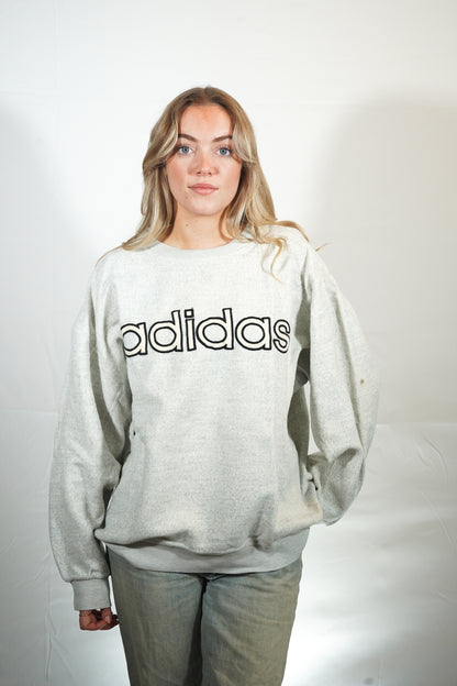 Vintage Adidas center logo sweater (M)